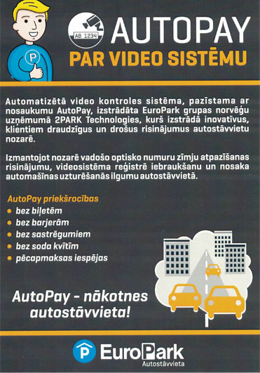 Iepazīsties ar svarīgu informāciju par auto stāvvietu Barona Kvartālā